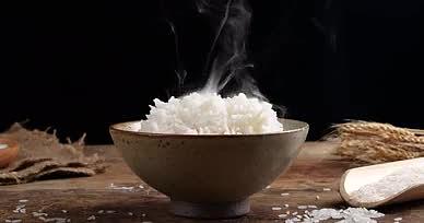 4K米饭熟米饭大米饭白米饭热米饭视频的预览图
